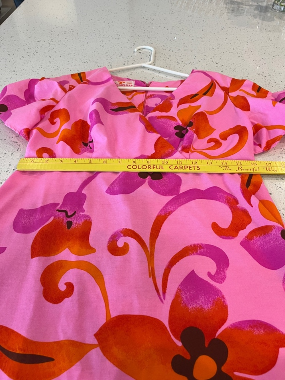 Sears Hawaiian Moo Moo Pink and Orange Floral Long Dress - Picture 5 of 5